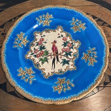 BELLE ASSIETTE EN ÉMAUX DE
