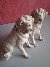 2 Statuettes Figurines chiens