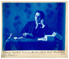 France, Étienne Michel in his room to Paul Bert vintage cyanotype cyanotype