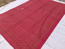 Couvre-lit indien Bordeaux Or