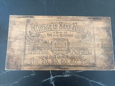BOITE PUBLICITAIRE ANCIENNE CIRAGE LE SANS RIVAL IMPRESSION SUR BOIS 1900