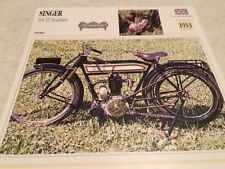 Carte motorbike Singer 500 TT roadster 1913 moto collection Atlas UK