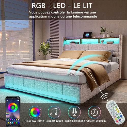 Lit rabattable avec boîtier