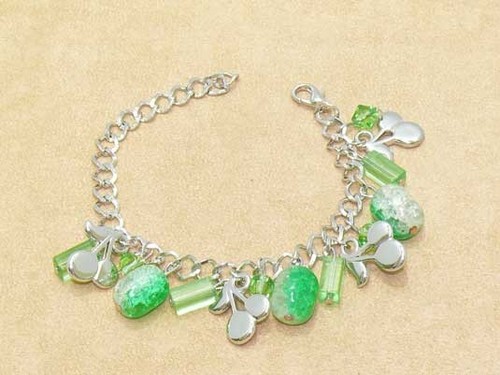 Bracelet argente perles - bracelet, en