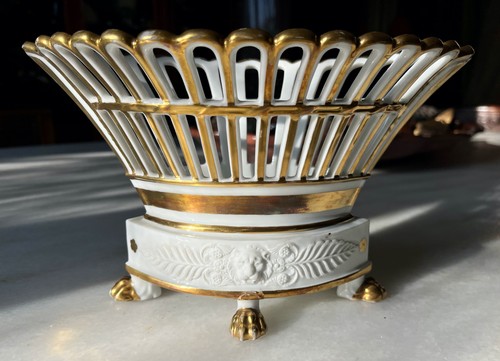 Coupe corbeille porcelaine - corbeille, de