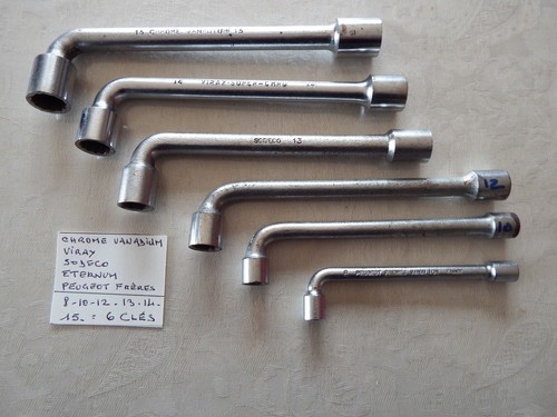 Lot clés pipe chrome - lot,