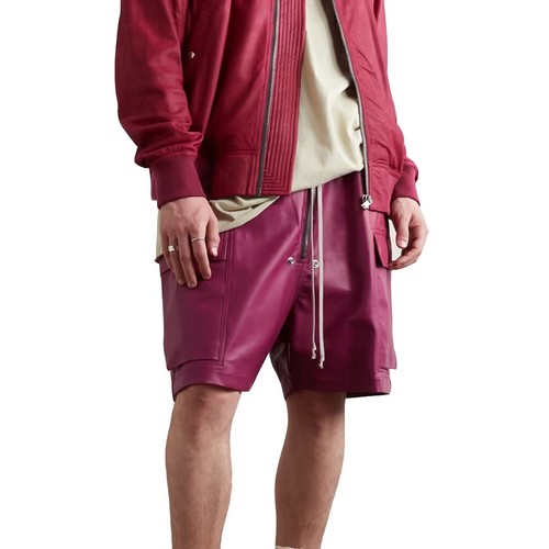 Rose jambe droite cuir cordon - rose,