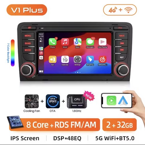 Autoradio audi s3 rs3 - 7”, a3