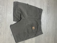 VINTAGE Carhartt Carpenter Shorts Size 36 Men’s B25 TMB Brown Leather Tag