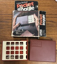 Vintage Pocket Boggle Parker Brothers 1980 Travel Game Compact Word Game