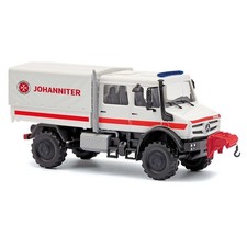 Busch 51084 - H0 - MB UNIMOG 5023 JOHANNITER - Neuf