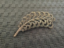 Ancienne Broche Vintage Plume