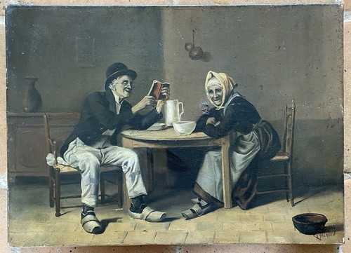 Tableau huile sur - huile, scÈne