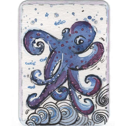 Original aceo purple - original,