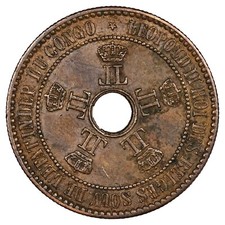 Congo - 5 Centimes 1888 cuivre