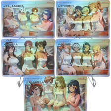 5×Cynthia Nessa Sonia Doujin Card Hot Spring Goddess Story Waifu Custom DIY