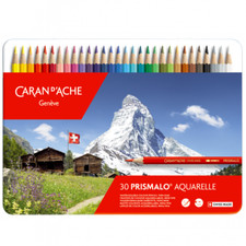 Caran D'Ache Prismalo Eau Soluble Couleur Crayons 30 Métal Boite Set Aquarelle