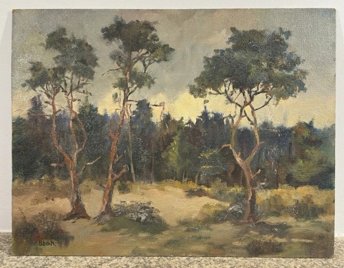 Huile sur panneau signée - ,