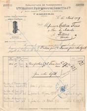 1931 MANUFACTURE DE FERRONNERIE CELESTIN PREUDHOMME GEIB & CIE A CHARLEV