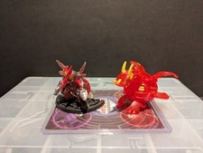 Bakugan Translucent Pyrus Neo Dragonoid & Maxus Collector Figure Series Set