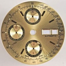 Cadran Chrono Valjoux 7750 Daydate Heures 3 Diamètre 31,50 MM Index Or +