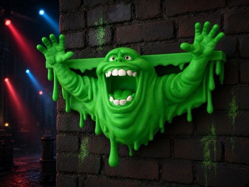 Ghostbusters slimer figurine - ghostbusters,