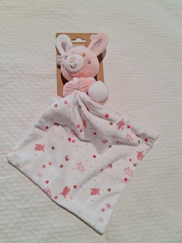 Doudou plat mouchoir lapin - plat,