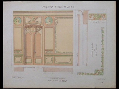 Decoration art nouveau porte - decoration, nouveau,