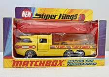 1972 Matchbox SUPER KINGS #K-7 RACING CAR TRANSPORTER w/ RACE CAR, UNPUNCHED BOX