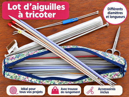 Lot aiguilles tricoter - à,
