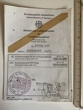 1975 Germany Pilot Patent License D A former fighter pilot LW