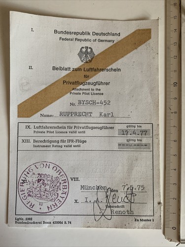 Allemagne 1975 licence brevet - allemagne,