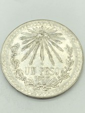 1923 Mexico Un Peso 0.7200 Silver ASW 0.3857