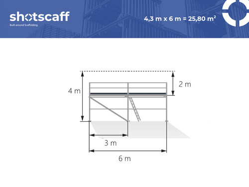 Bon marché 4x6m - alu-scaff, 74