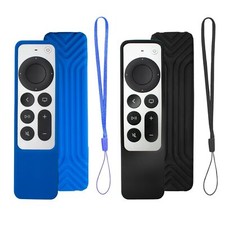 2 PCS Apple TV Télécommande Housse Silicone Antichoc Soyeux Doux Housse de Pr...