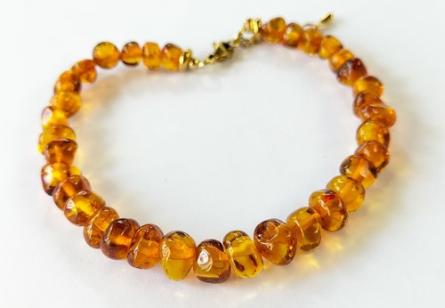 Bracelet ambre véritable - bracelet,