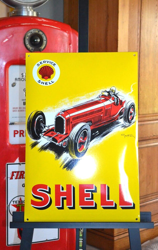 Plaque émaillée shell - plaque,