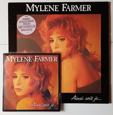 Mylene Farmer "Ainsi Soit Je", Lot De 2 Vinyl LP 33t/SP 45t, 1988 TBE