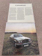 Rolls-Royce Camargue brochure – original 1970s UK print, specs & photos