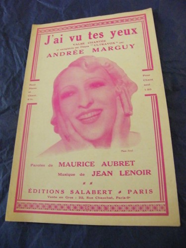Partition vu tes yeux - "partition, j'ai