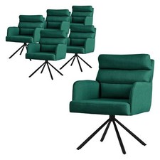 Set de 6 fauteuils vert foncé