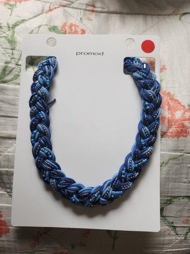Promod collier torsadé bleu