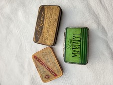 3 anciennes petites boîtes métal publicitaires-Tixier-Myrtalyl-Fructines Vichy