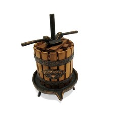 Miniature Wooden FRUIT Grape PRESS Decorative Hungary Vintage 5.7"