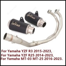For Yamaha YZF R3 R25 MT-03 Complete Exhaust System Header Muffler Pipe Slip On