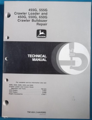 John deere 450g - 450g, 555g