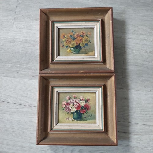 Paire tableaux bouquet - paire, de