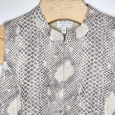 Armani Collezioni Women's Size 10 Snake Print Vest Lamb Leather (Missing Belt)