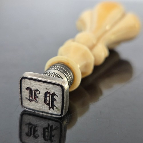 Sceau cachet argent xixè - argent,