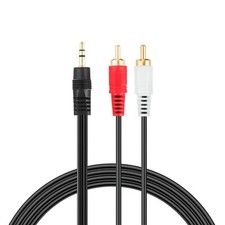3.5mm to 2 RCA Audio Aux-In Cable For Behringer NOX606 DDM4000 Digital DJ Mixer